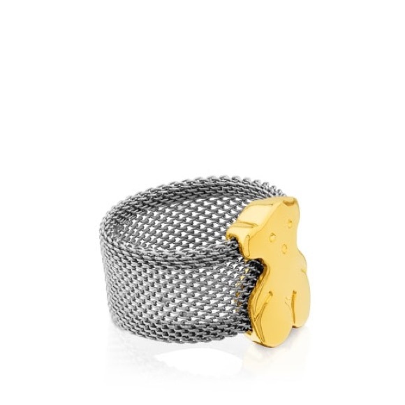 Tous gold vermeil mesh ring - Picture 7 of 8